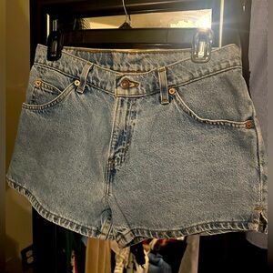 Vintage LEVI'S 912 Slim Fit Denim Jean Shorts White Tab Size 7